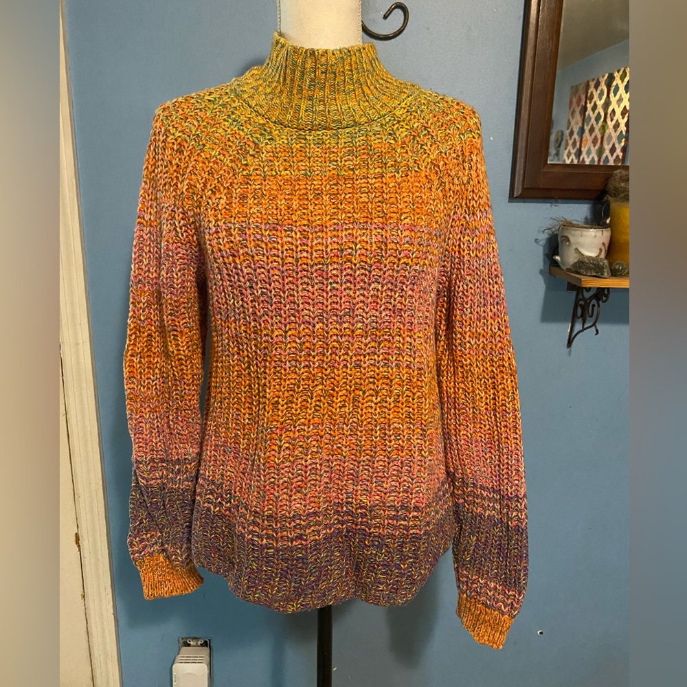 Gap, Colorful, Mock Neck, Sweater